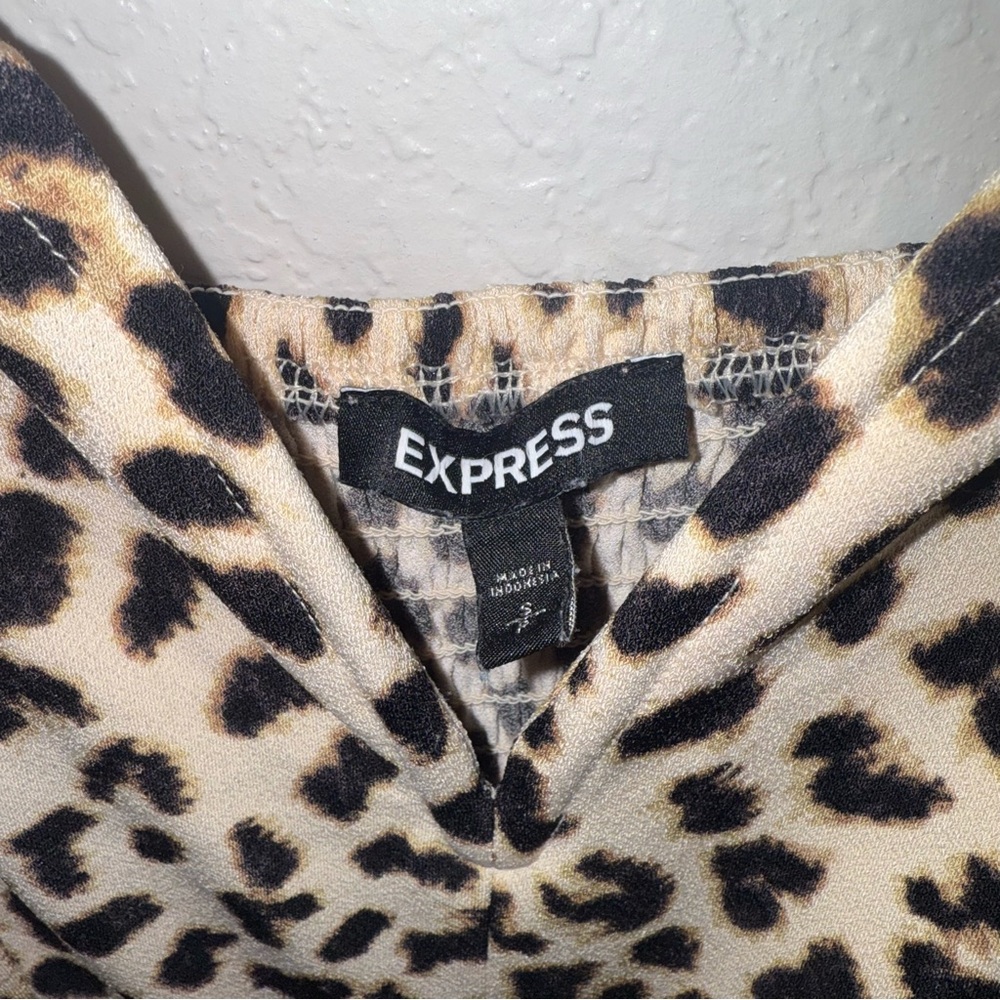 Express Leopard Print Spaghetti Strap Maxi Jumper - image 4